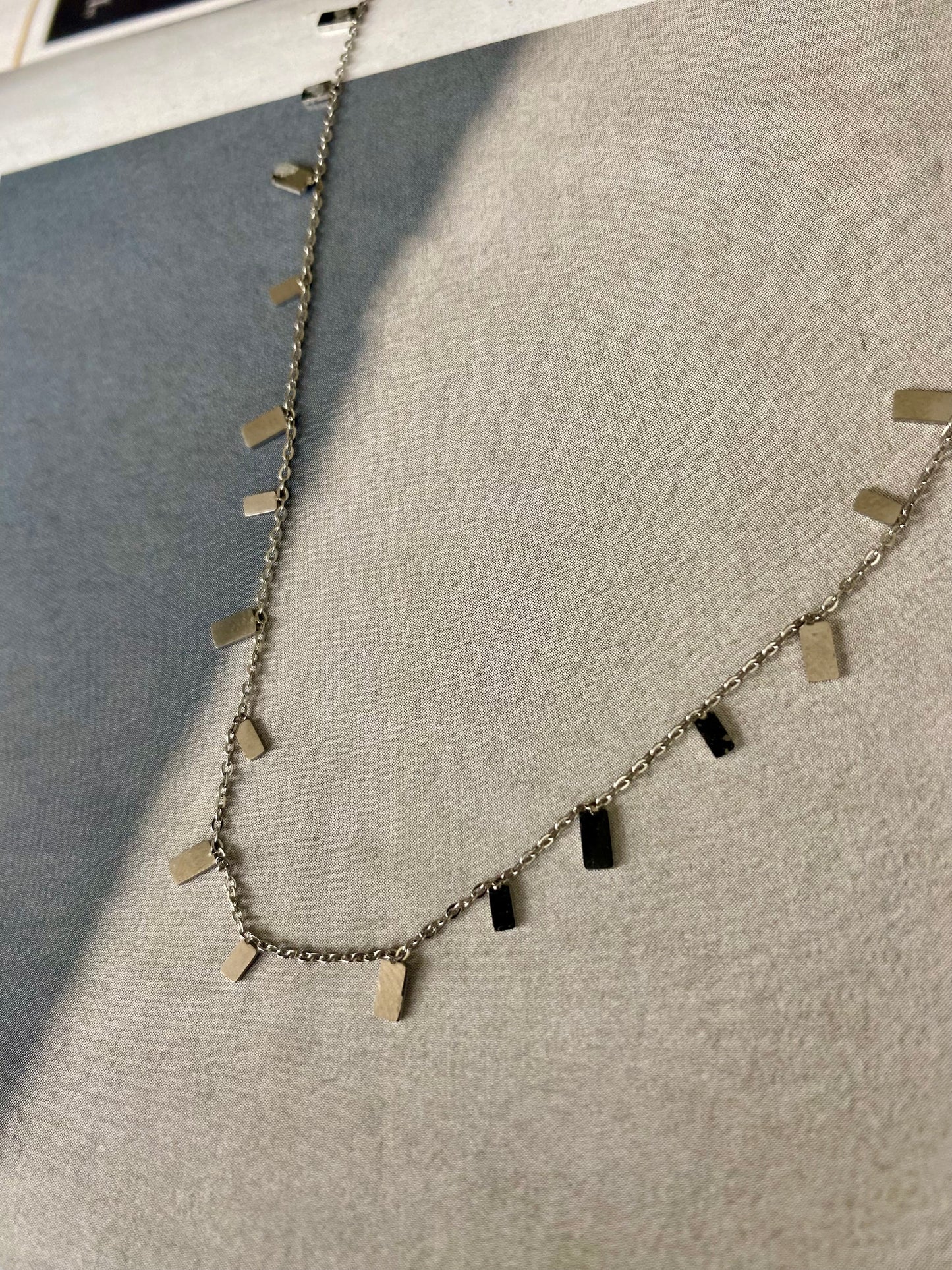 Collar DELICIAS Rectángulos Plateado