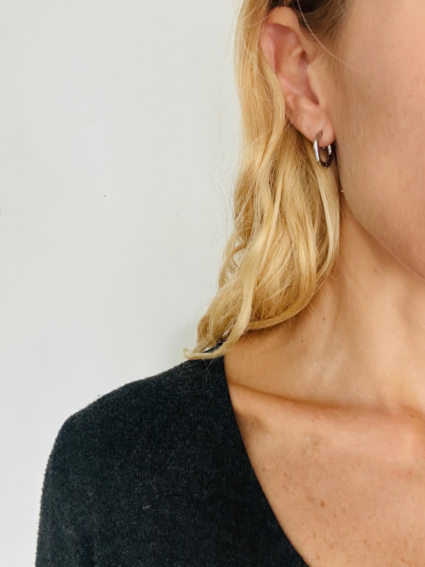 Pendientes HEXAGONO Plateado