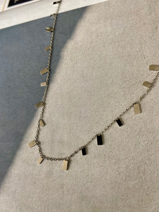 Collar DELICIAS Rectángulos Plateado