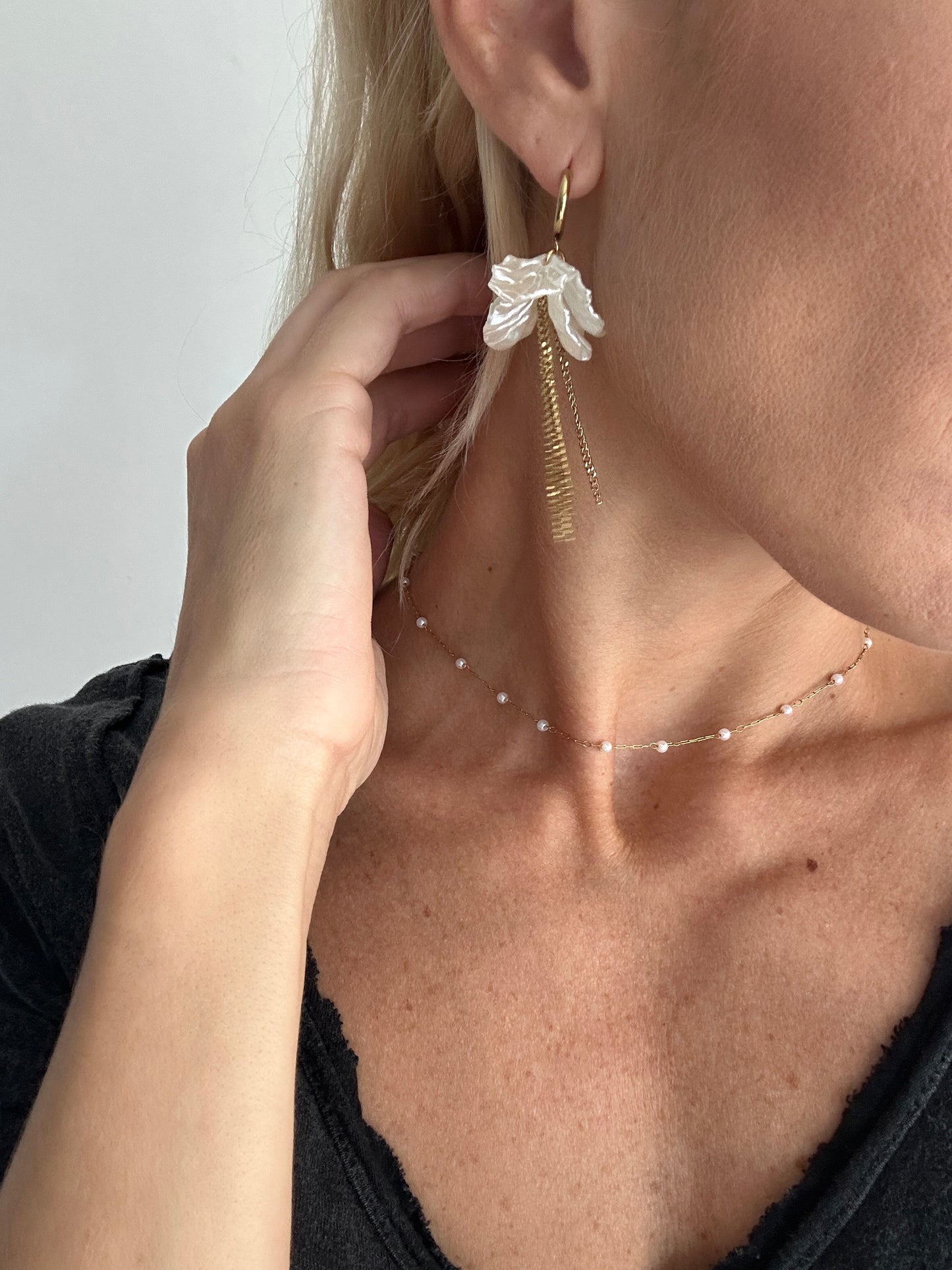 Pendientes NÁCAR Cadena