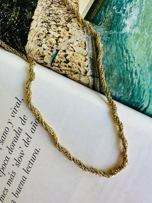 Collar Cadena CUERDA Dorado