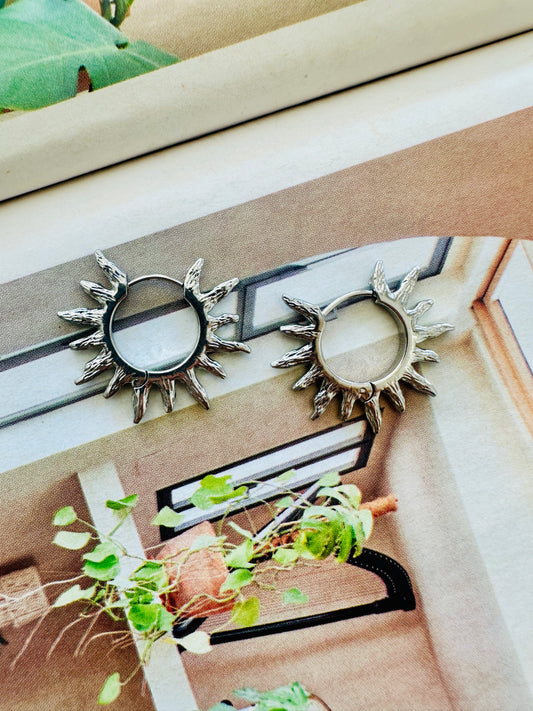 Pendientes ROCK Plateado