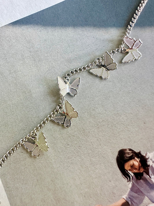 Pulsera Charms MARIPOSAS Plateado