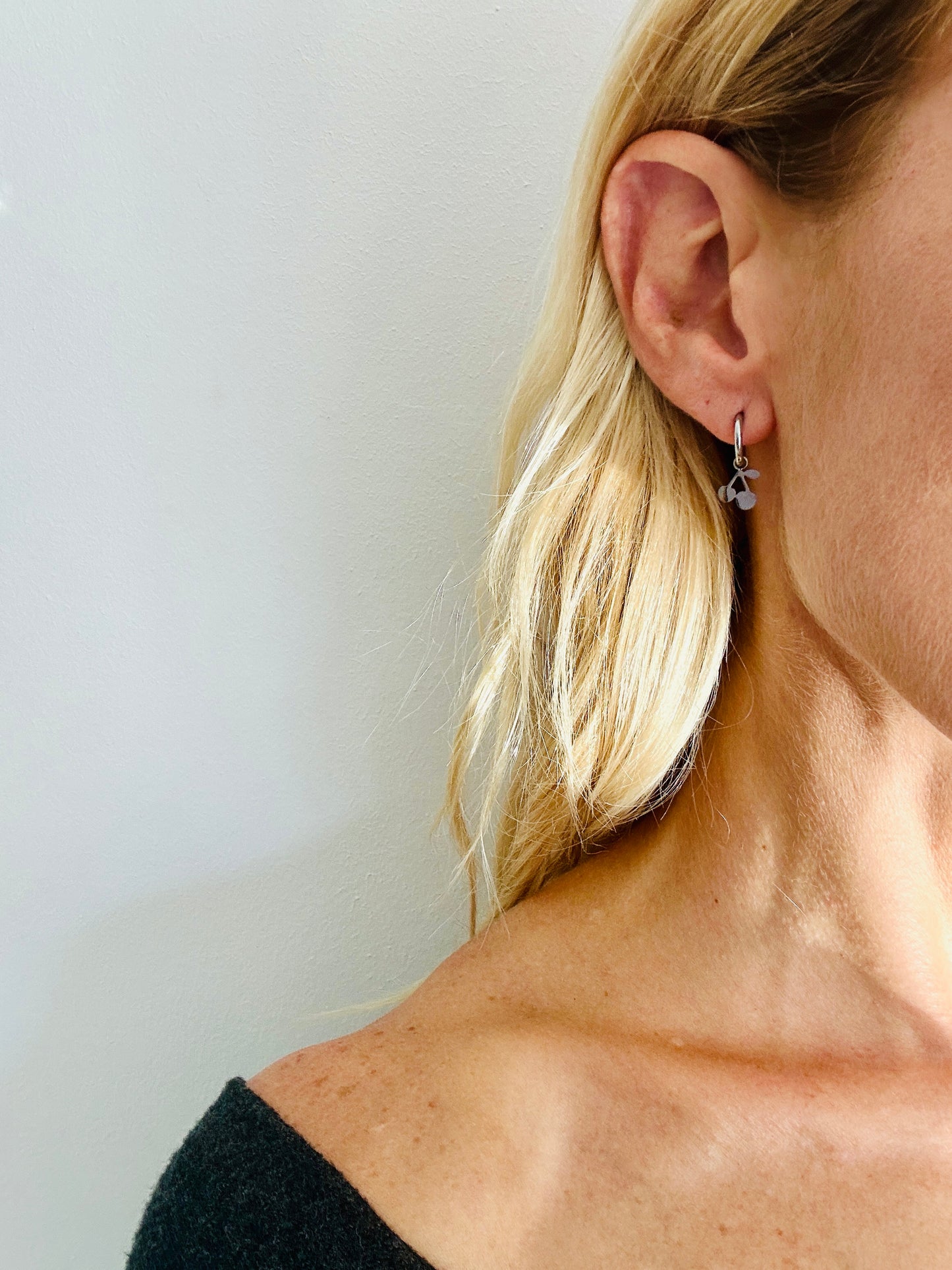 Pendientes CEREZA Plateado