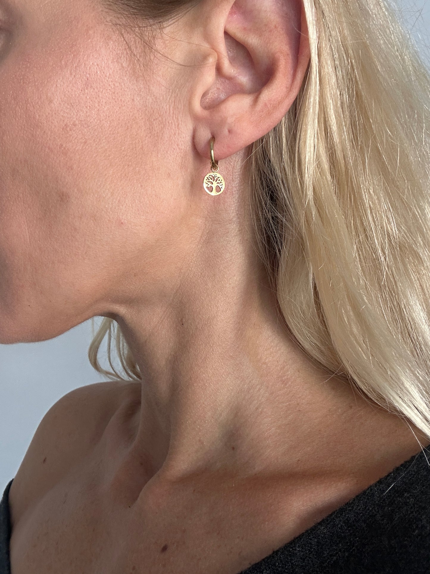 Pendientes ÁRBOL de la VIDA Dorado