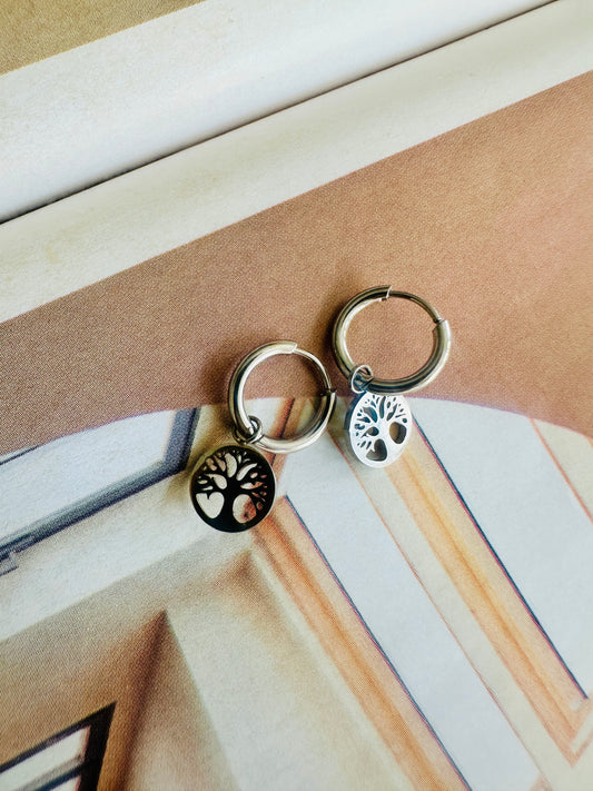 Pendientes ARBOL de la VIDA Plateado