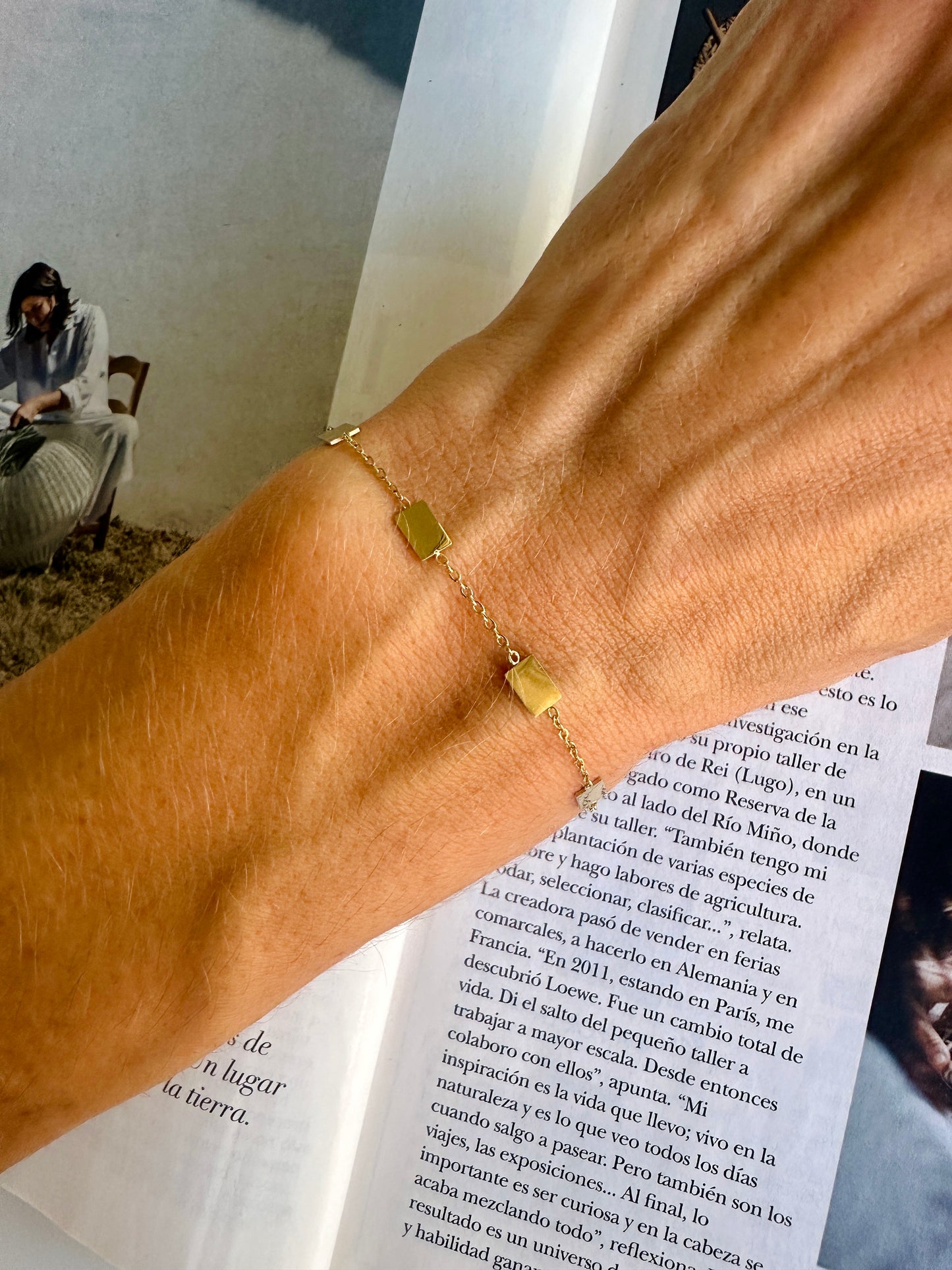 Pulsera CUBO Dorada