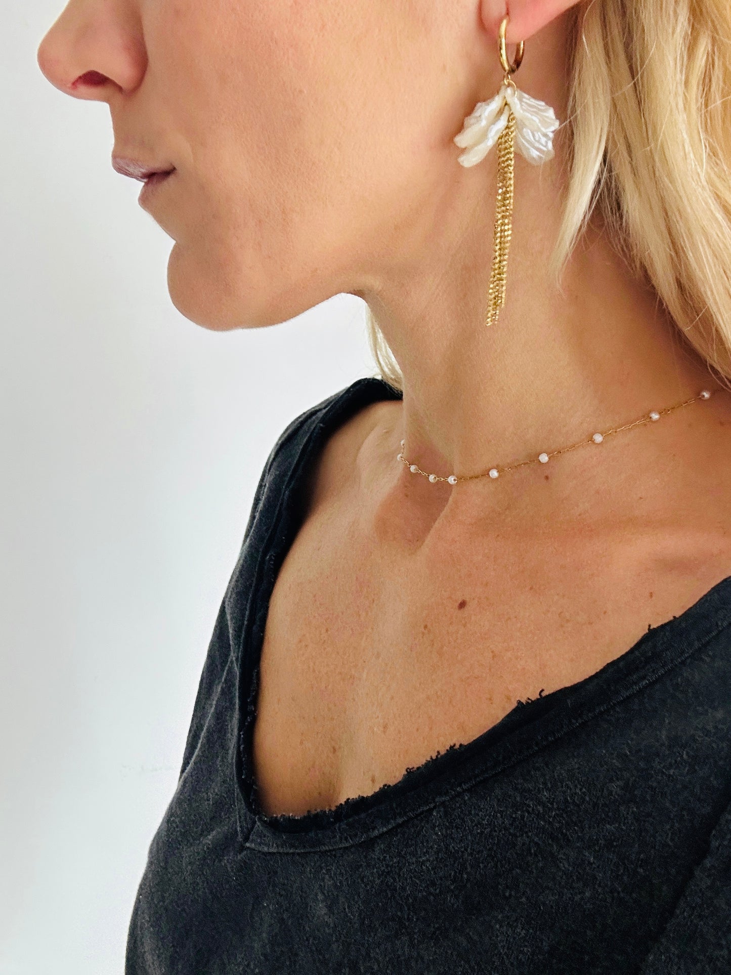 Pendientes NÁCAR Cadena