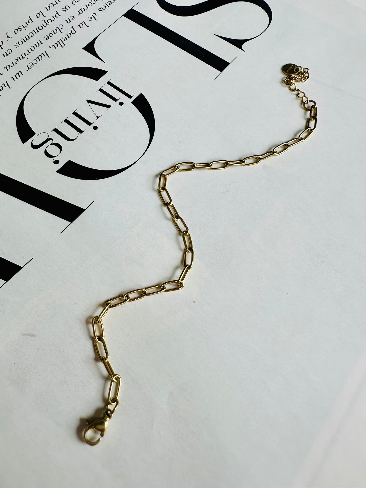 Pulsera PAPERCLIP Dorado