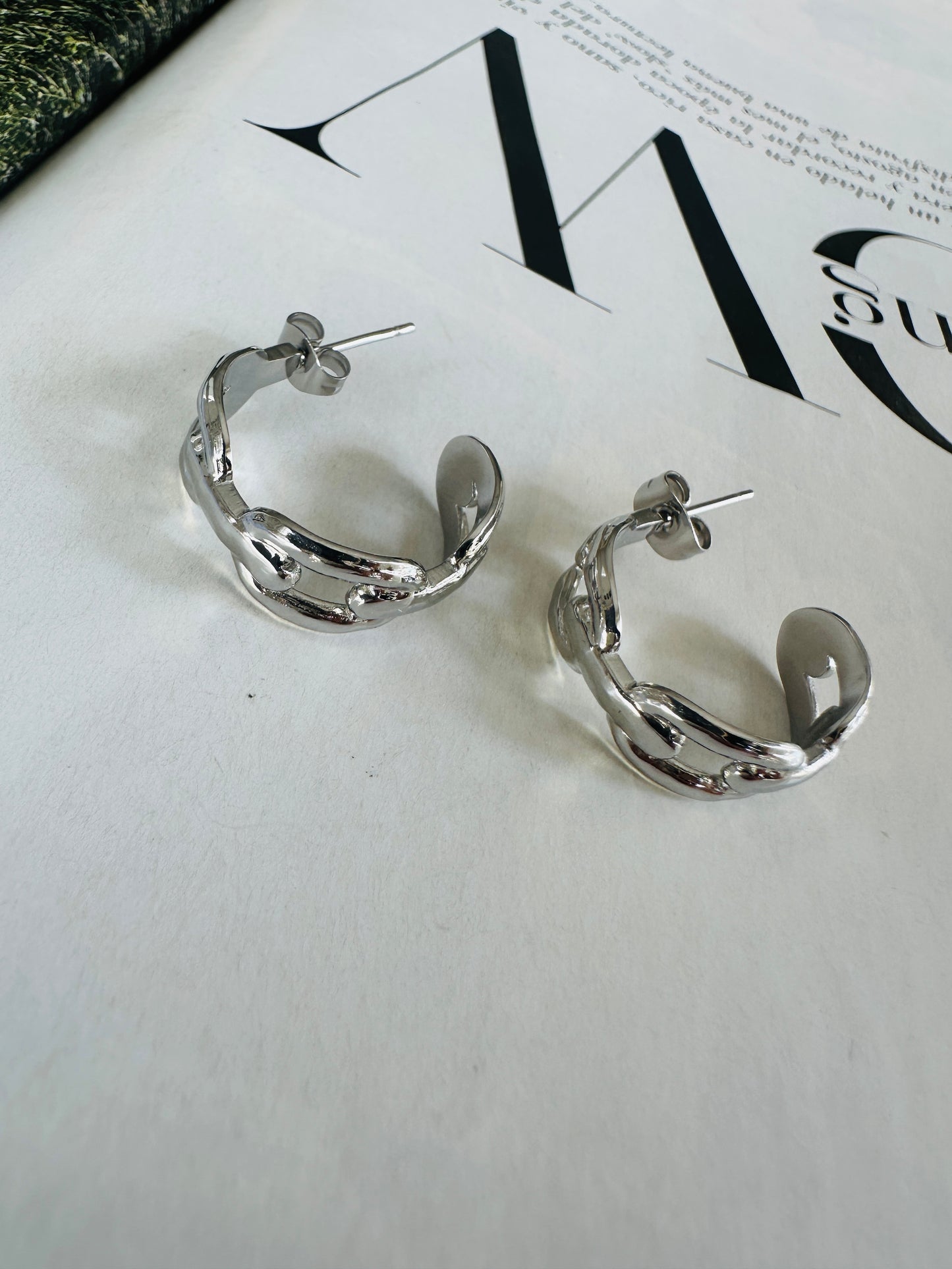 Pendientes CADENA Plateado