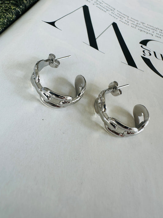 Pendientes CADENA Plateado