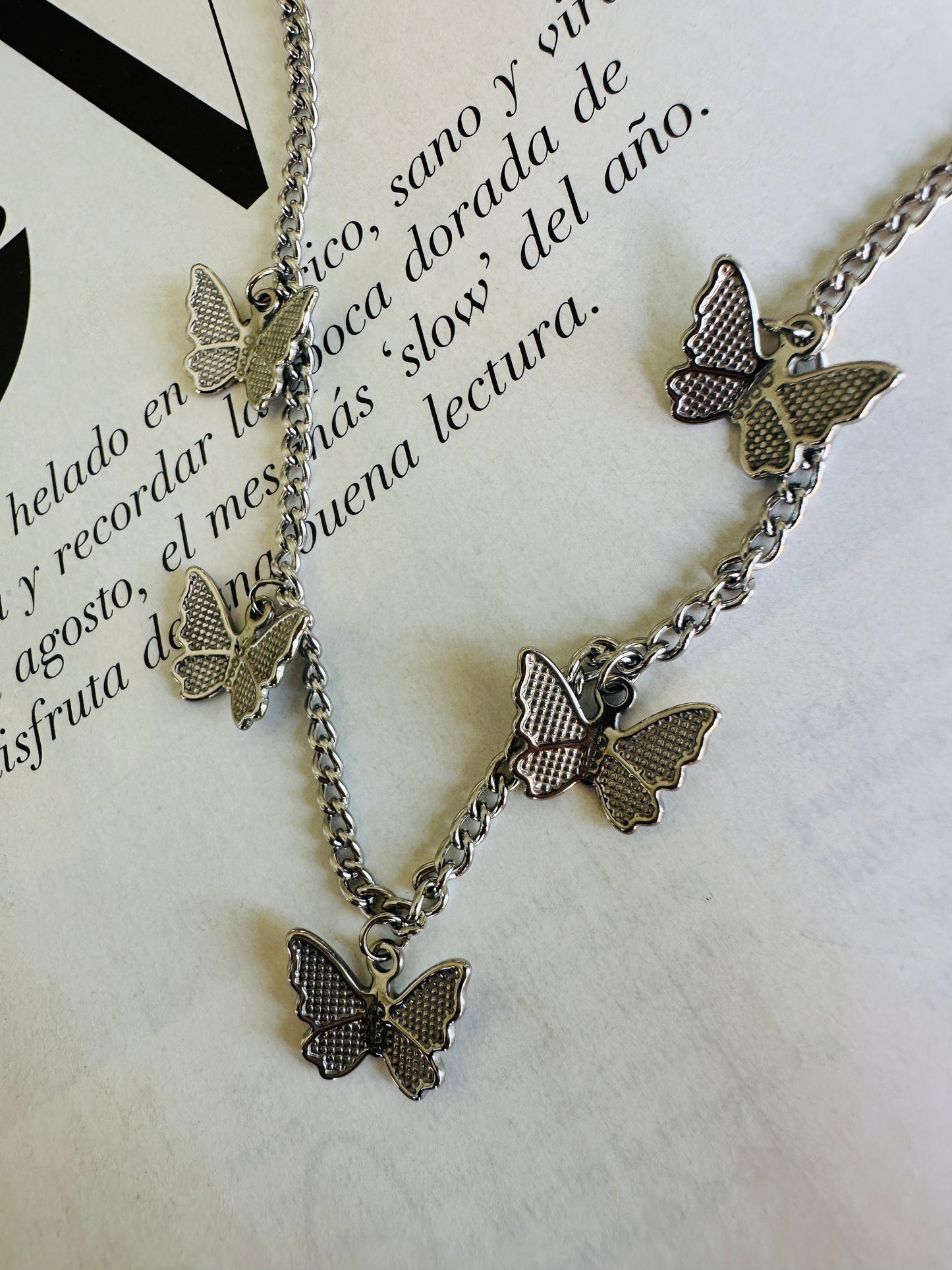 Collar MARIPOSAS Plateado