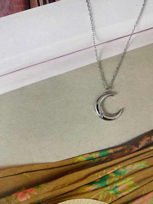 Collar Luna color Plateado