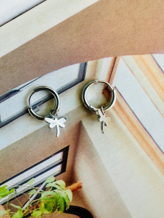 Pendientes LIBELULA Plateado