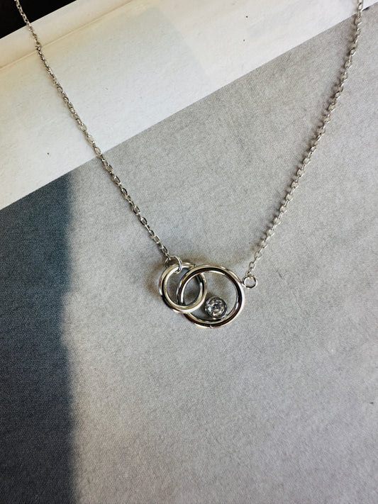 Collar UNION ZIRCONITA Plateado