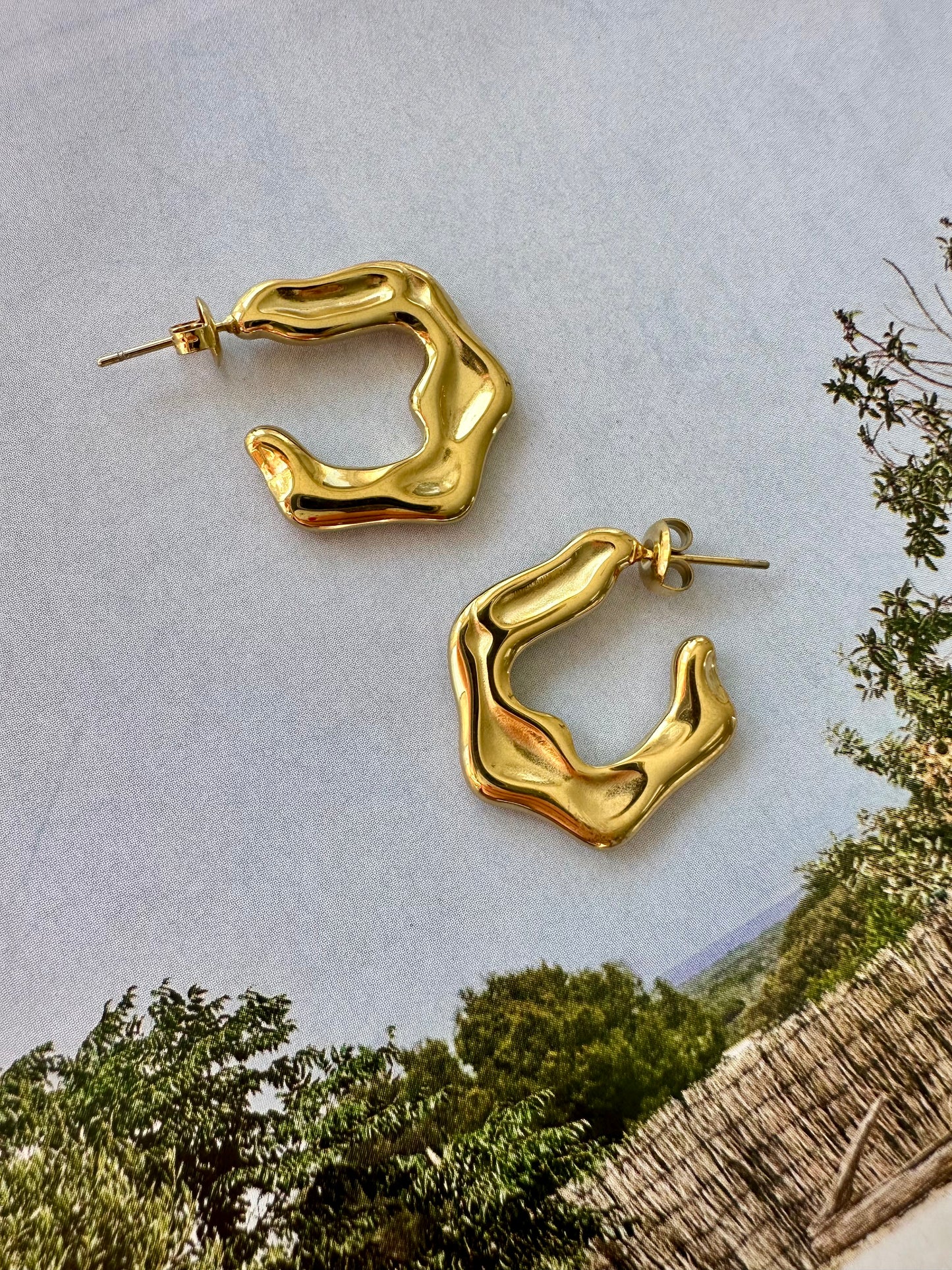 Pendientes EDGE Dorado