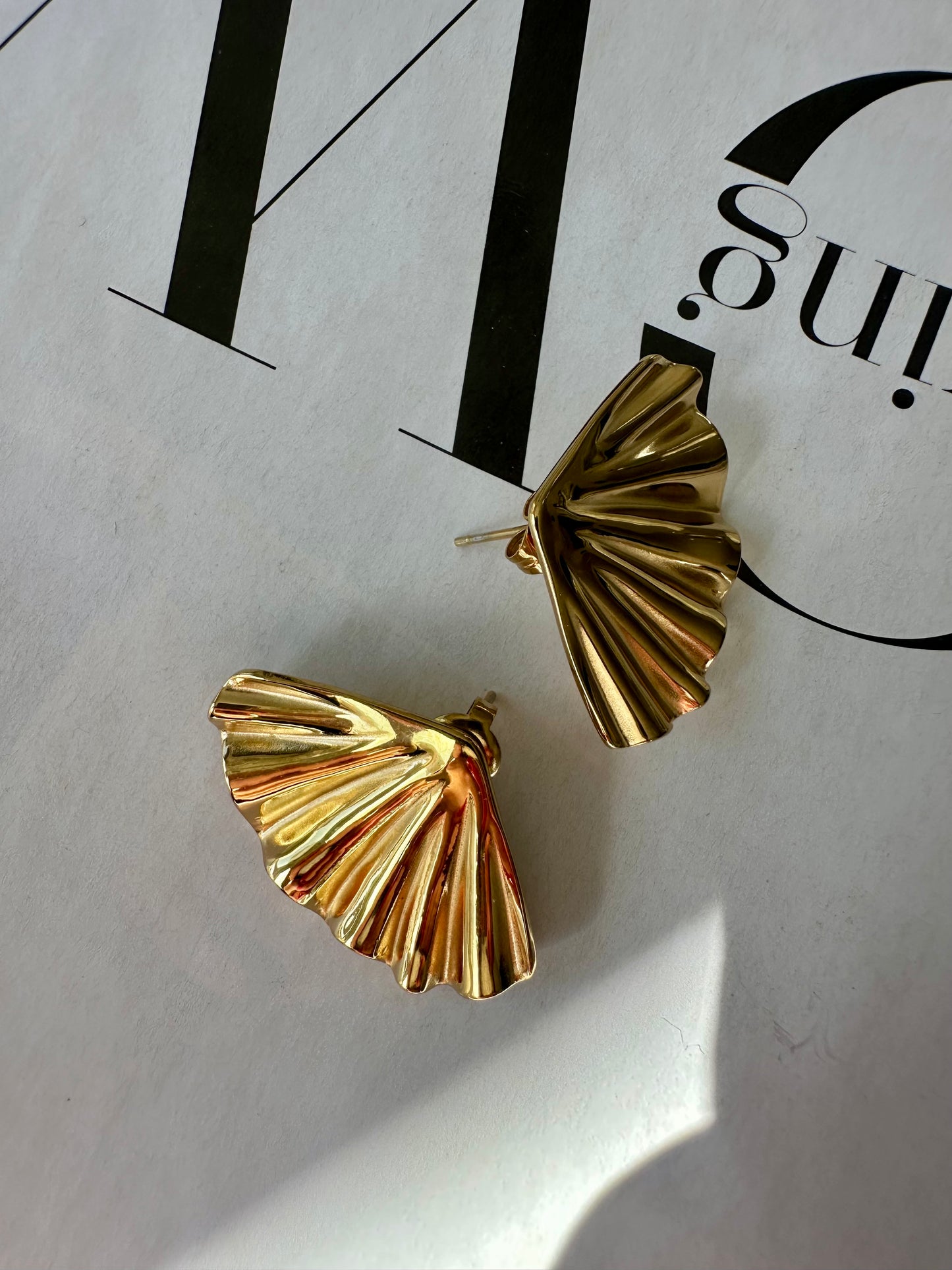 Pendientes ABANICO Dorado