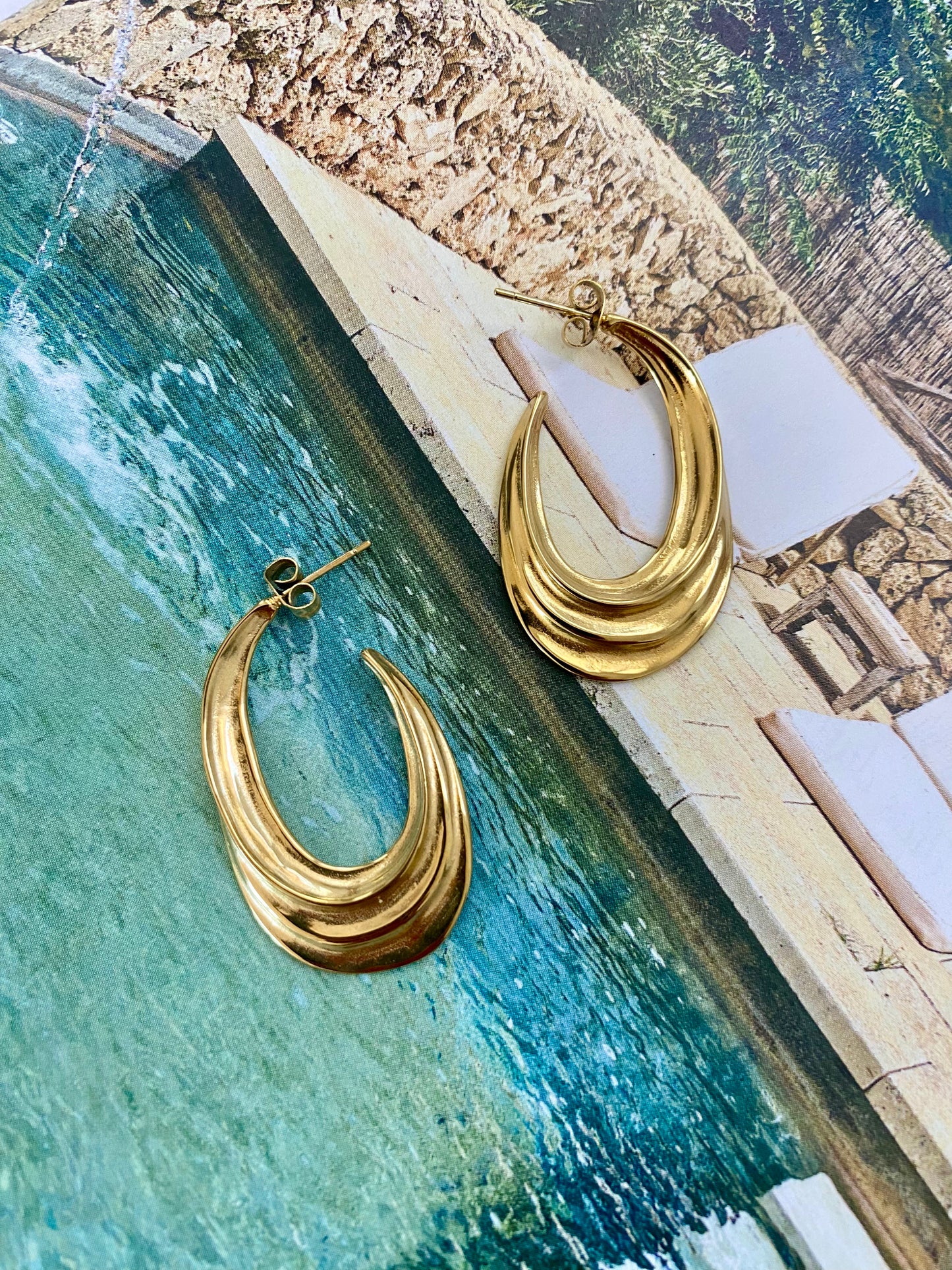 Pendientes OVALO Dorado