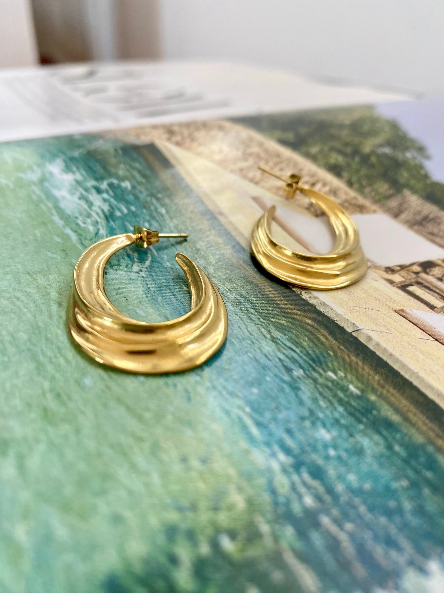 Pendientes OVALO Dorado