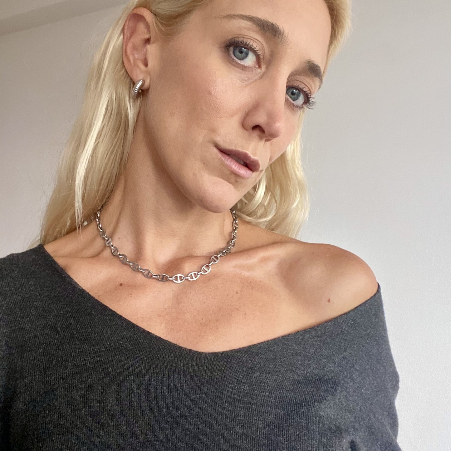 Collar CAFE Plateado