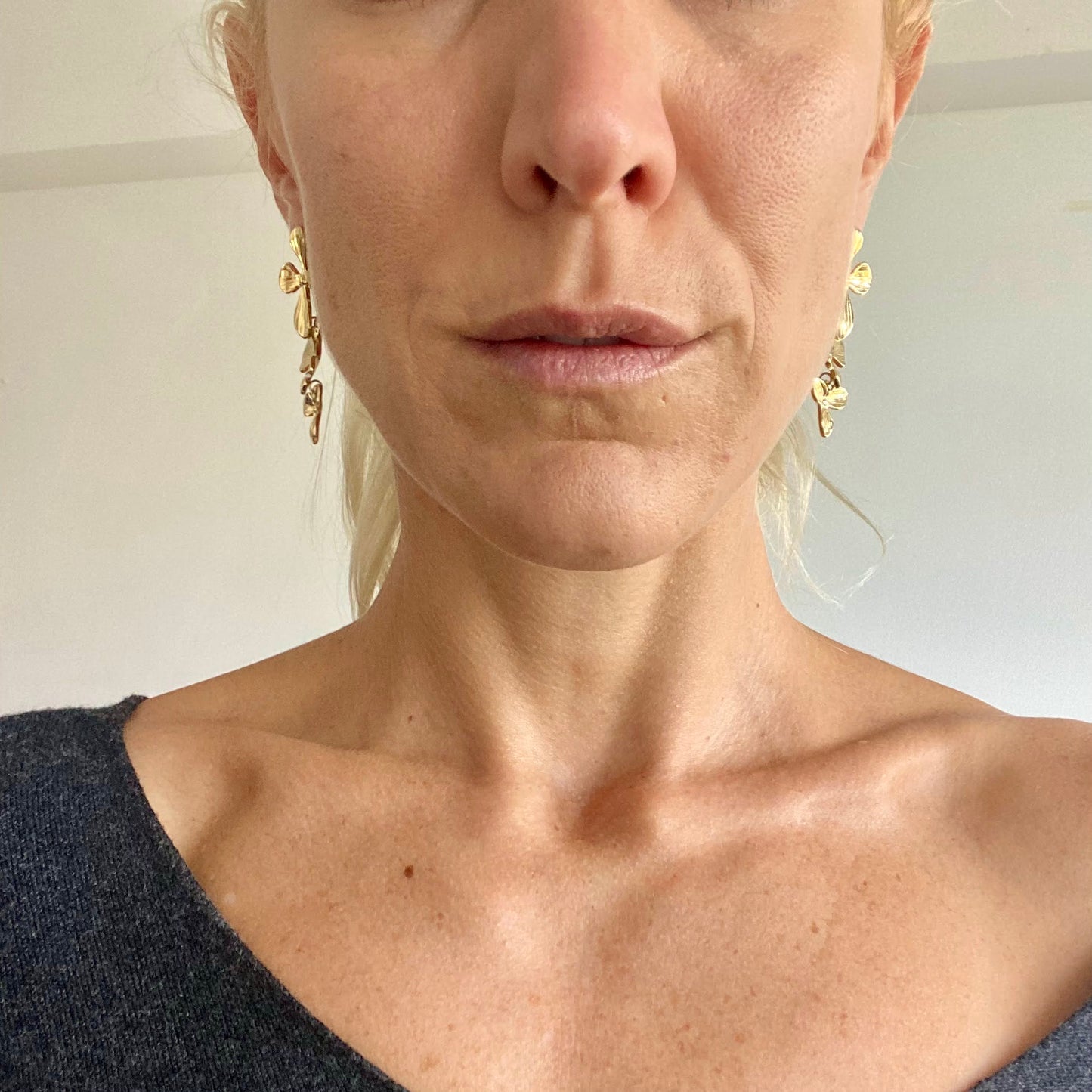 Pendientes FLOR Dorado